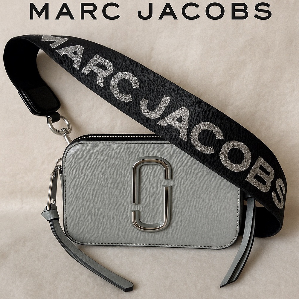 Marc Jacobs NWT “Snapshot” Wolf Grey Multi Saffiano Leather Crossbody Bag